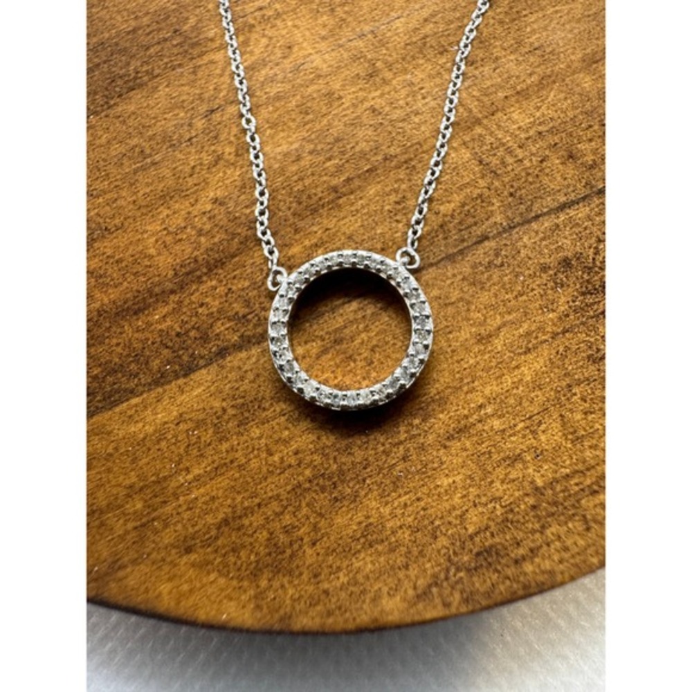 Diamond eternity necklace set in Sterling silver with mined Diamonds